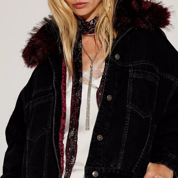 Opal Swing Faux Fur Collar Jacket - Picture 1 of 11